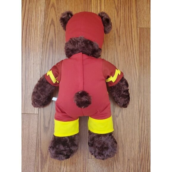 Brown Build-A-Bear Stuffed Animal Plush The Flash Outfit Wired Arms Sound JL - Picture 6 of 13